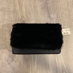 Aeropostale Faux Fur Black Crossbody